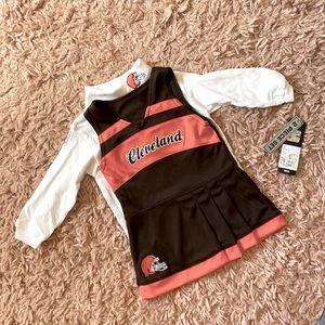 NWT Cleveland Browns 18M baby girl cheer outfit 🏈